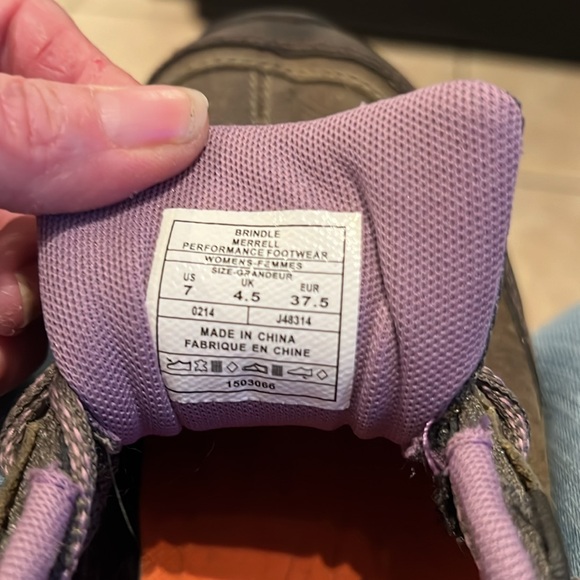 Merrell Performance Hiking Trail Shoes Women's Size 7 Brindle Waterproof Outdoor - Picture 4 of 4